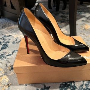 Christian Louboutin Corneille 100 Black Leather 38.5